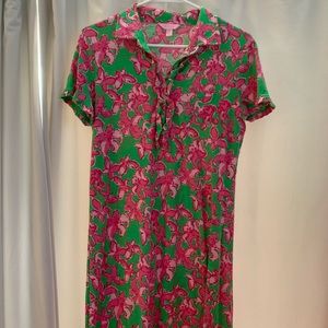 Lily Pulitzer Pink Green Dress